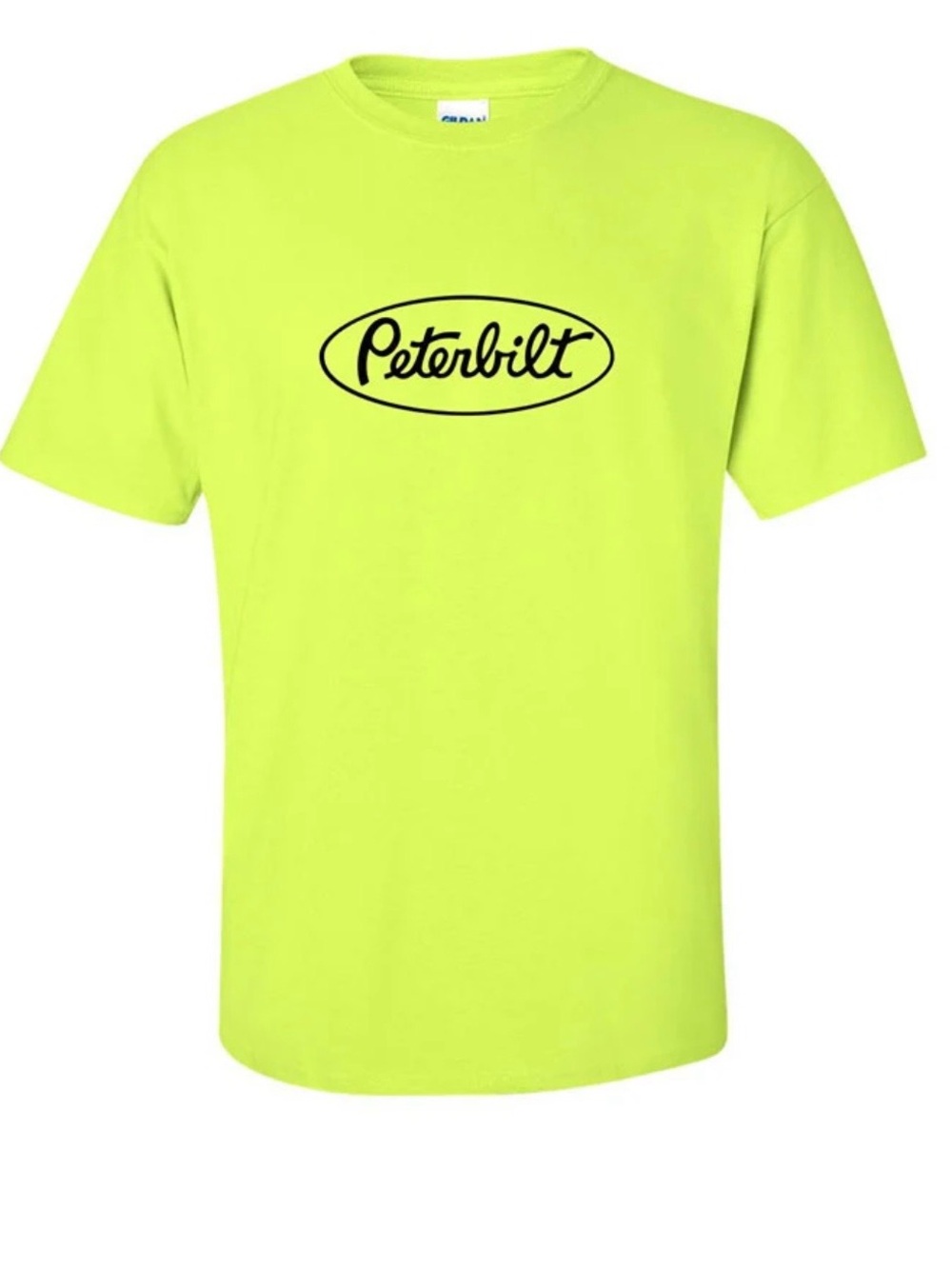 Men’s Hi-Vis Peterbilt Yellow safety Short-Sleeve T-Shirt trucker